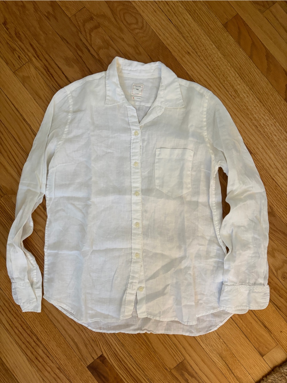 GAP White Casual Linen Button-Down Shirt